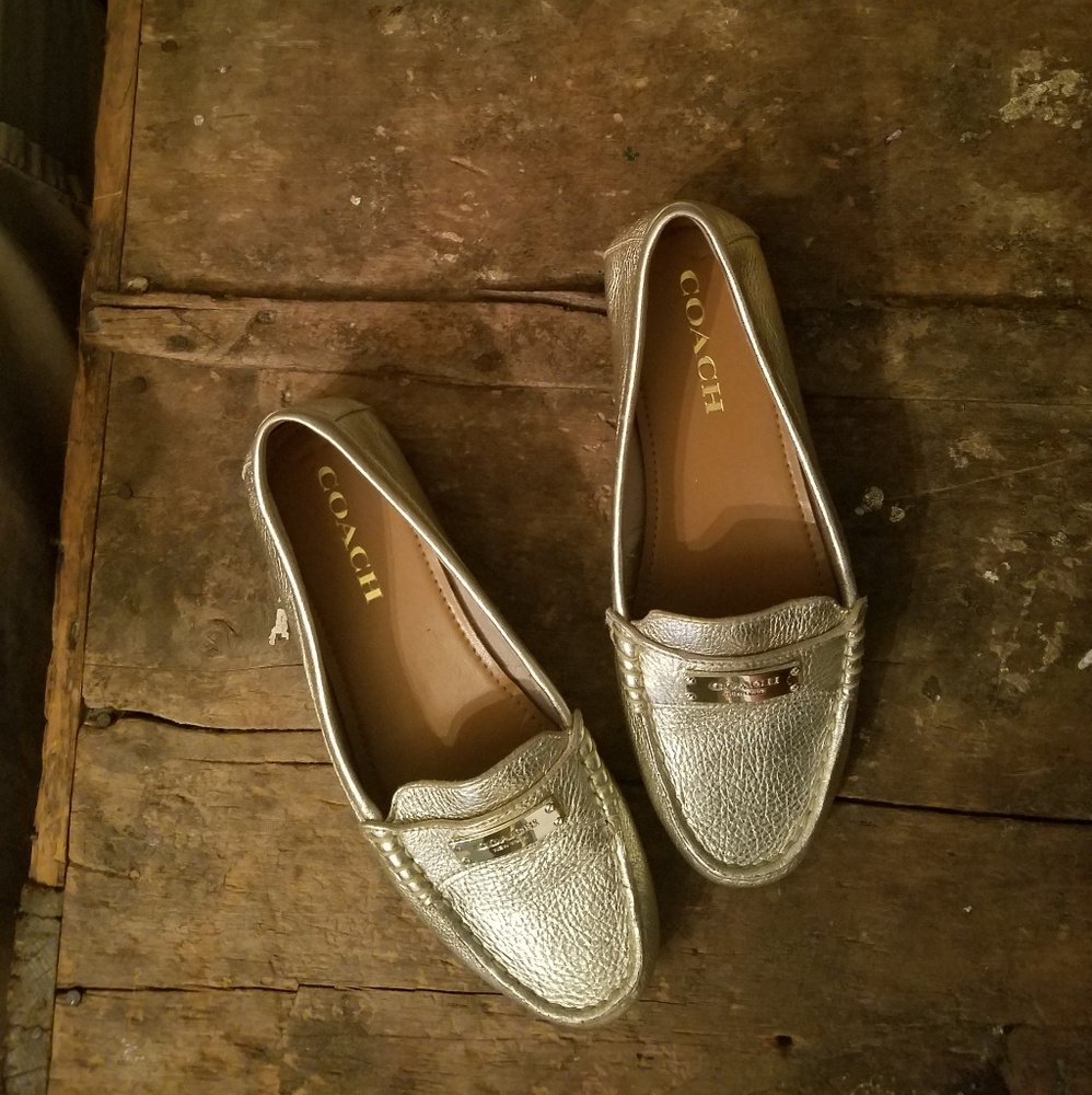 Coach Gold Loafers
